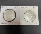 1880-S & 1890-O Morgan Silver Dollars. Two Coins. 90% Silver