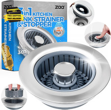 Sink Drain Strainer - Sink Stopper Kitchen Drain, 3 in 1 Kitchen Sink Drain Stra