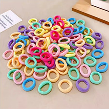 100pcs Small Elastic Hair Ties Ponytail Rubber Bands for Girls Women Everyday
