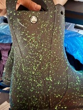 Crocs Handle It Rain Boots Black Glow in the Dark Sz 2