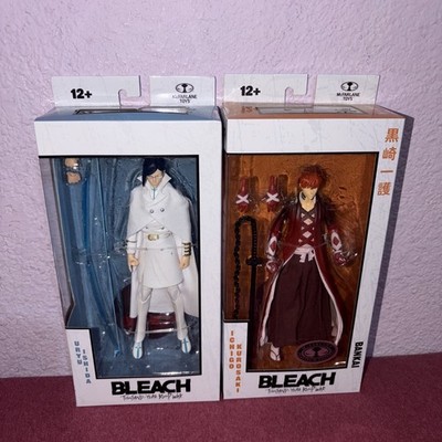 McFarlane Toys BLEACH Ichigo Kurosaki 7'' Action Figure Platinum And Ishida Lot 2