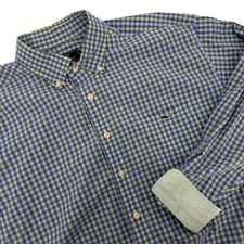 Vineyard Vines Mens XXL Tucker Shirt Blue Green Gingham Plaid Cotton Button Down