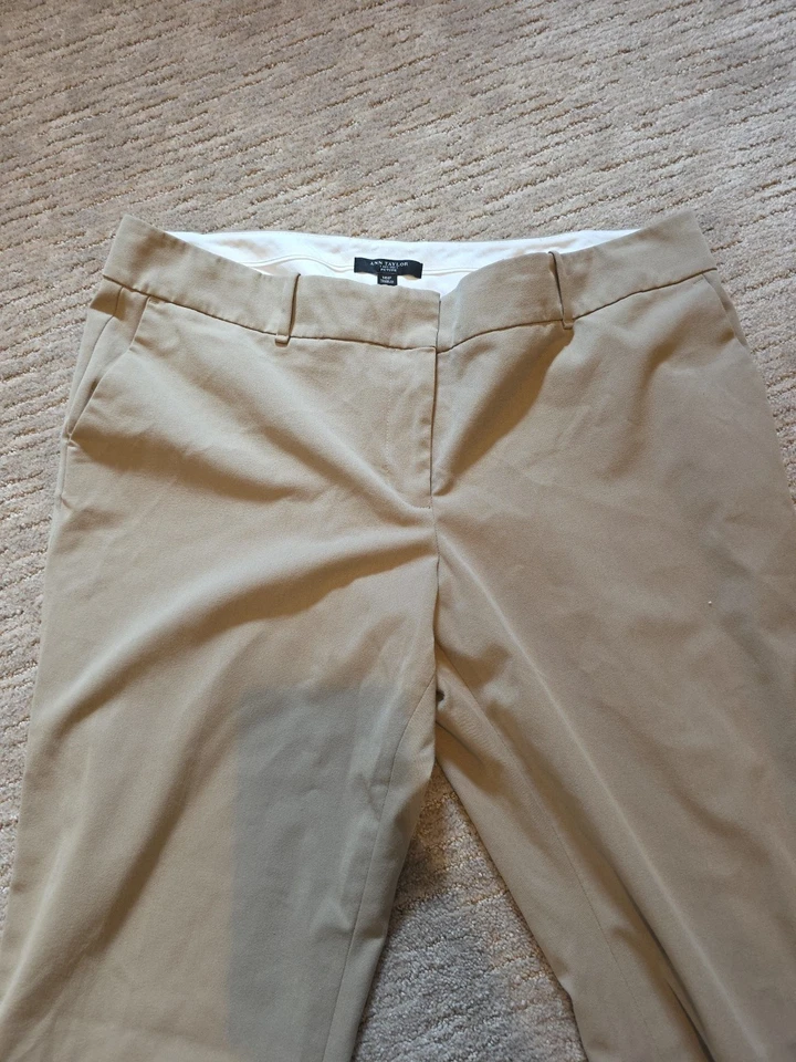 Женские брюки Ann Taylor размер 16p легкие хаки - Изображение 2 из 4