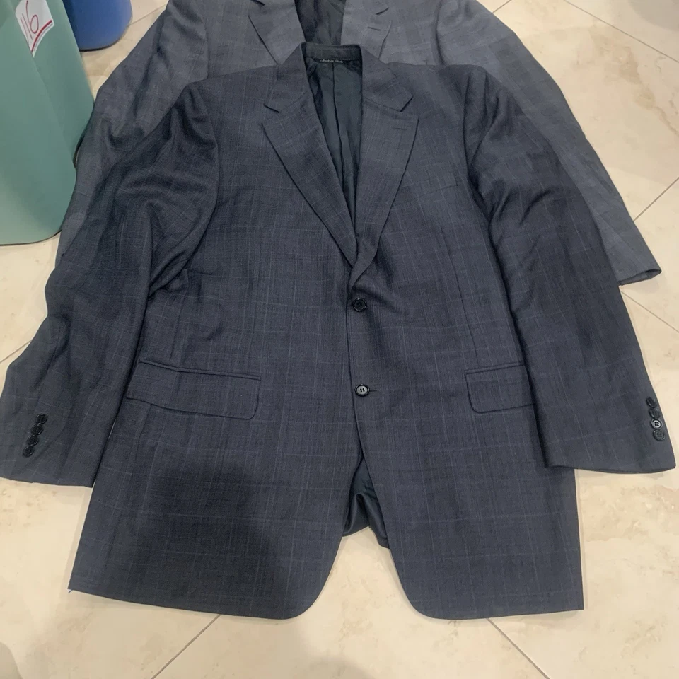 CANALI Lote De 3 Chaqueta Blazer Abrigo Lana Pura - Para Hombre EU 46 L US 56 L 56L 46L Foto 3 de 4