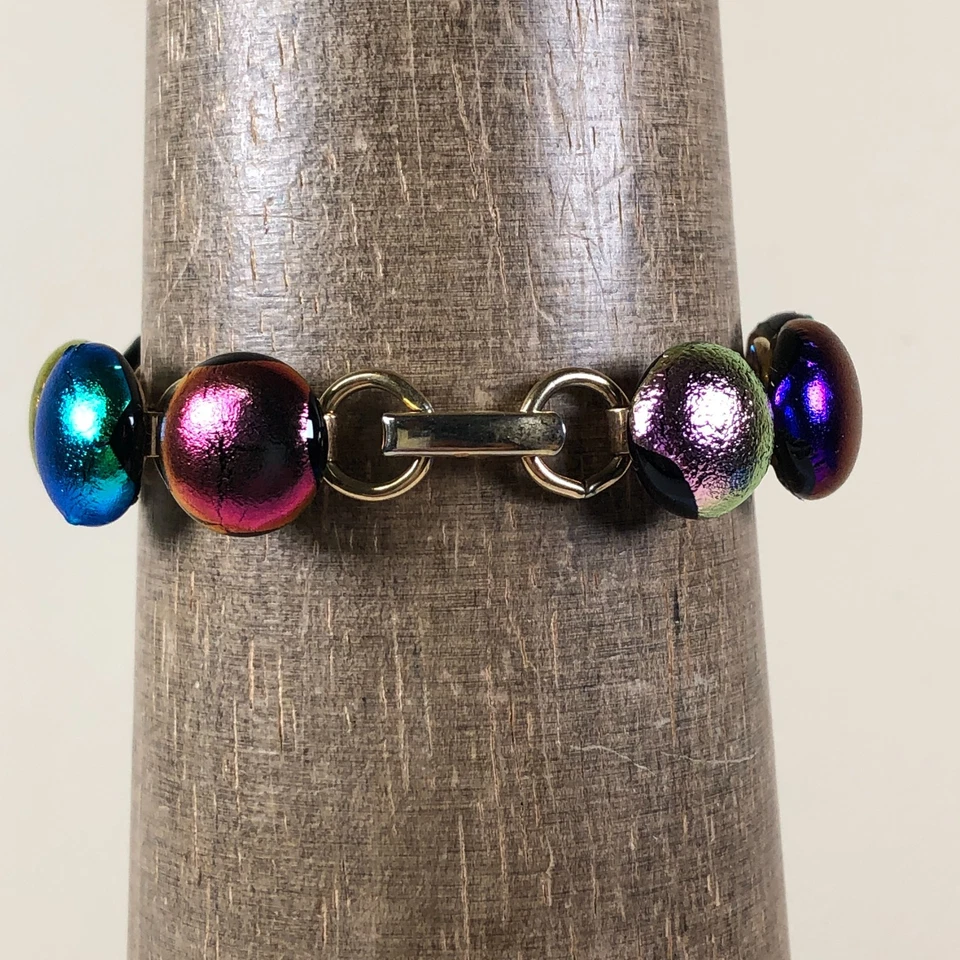 Legacy Women Dress Multicolor Crystals Bracelet Quartz Analog 25mm  Watch 6 1/4" - Image 4 of 4