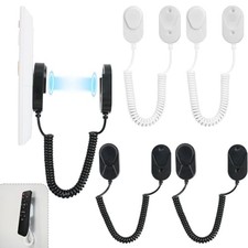 4 Pack Magnetic Remote Control Holders with Spring Ropes Safely Secure Remotes