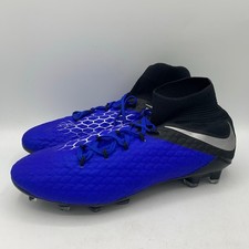 Botines de fútbol Nike Hypervenom Phantom 3 Pro DF FG para hombre talla 9 azul corredor