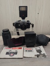 Pentax ME Super 35mm SLR Camera Kit 50mm Lens AF200S Flash Vivitar 28-200mm Lens