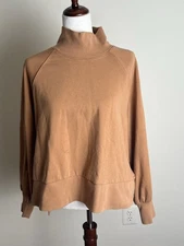 CALIA by Carrie Underwood Women’s Funnel Neck Pullover Tan Sweatshirt Size Large