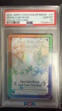 2024 Jimmy Choo x Sailor Moon Card W Moon Chibi Usa Tsukino Usagi JP PSA10