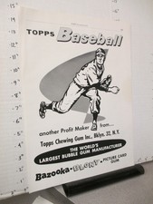 trade magazine ad 1958 TOPPS baseball card player bubble gum Bazooka Blony