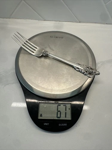 Vintage Wallace Sterling Silver "Grande Baroque" Dinner Fork 7.5 Inches