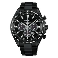 SEIKO Men's Watch SELECTION SBPY187 Black Solar Chronograph
