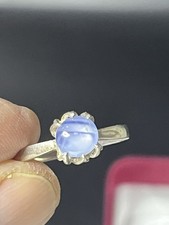Sterling silver natural sapphire size 10