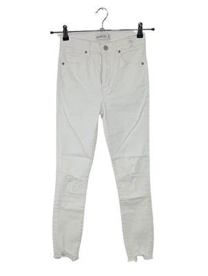 ABERCROMBIE & FITCH Jeans cigarette Dames Jeans T EU 34 blanc style décontracté - Photo 1/4
