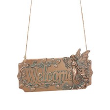 1x Fairy Welcome Sign Hanging Welcome Door Sign Fairy Garden Decor