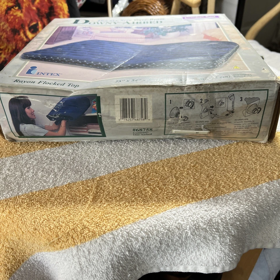 1996 Double Size Wave Beam Inflatable Downy Airbed by Intex Never opened  - Image 3 of 4