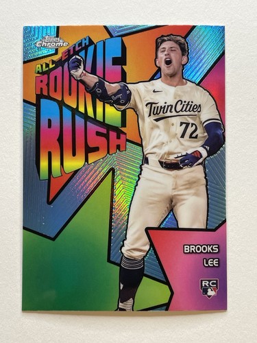 Brooks Lee 2025 Topps Chrome (RC) ALL-ETCH ROOKIE RUSH SP Card No. CERR-1