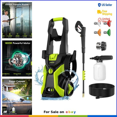 #ad Power Washer 2.5 GPM Electric Pressure Washer 2000 PSI Foam Cannon Nozzles $167.97