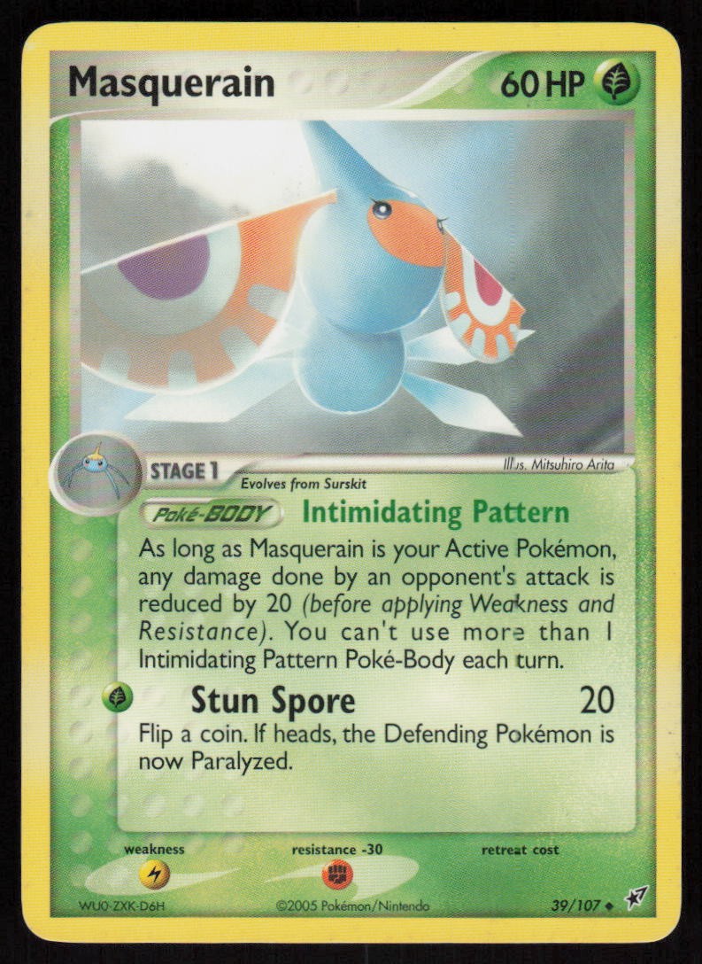 Masquerain 39/107 Normal: Deoxys Pokemon TCG Lightly Played