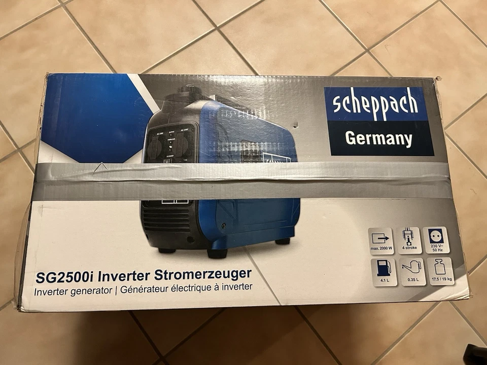 Scheppach SG2500i Generator Inverter 2000W Notstromaggregat neuwertig - Bild 3 von 4