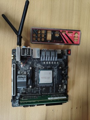 ITX Mainboard CPU RAM, ASRock B450 Gaming-ITX/ac, Ryzen 5 2400G, 16GB DDR4