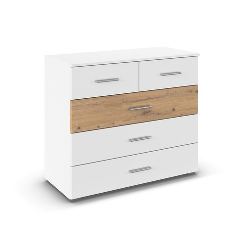 Kommode - weiß - Artisan Eiche - 93 cm breit Sideboard Anrichte Beistellschrank - Bild 1 von 7