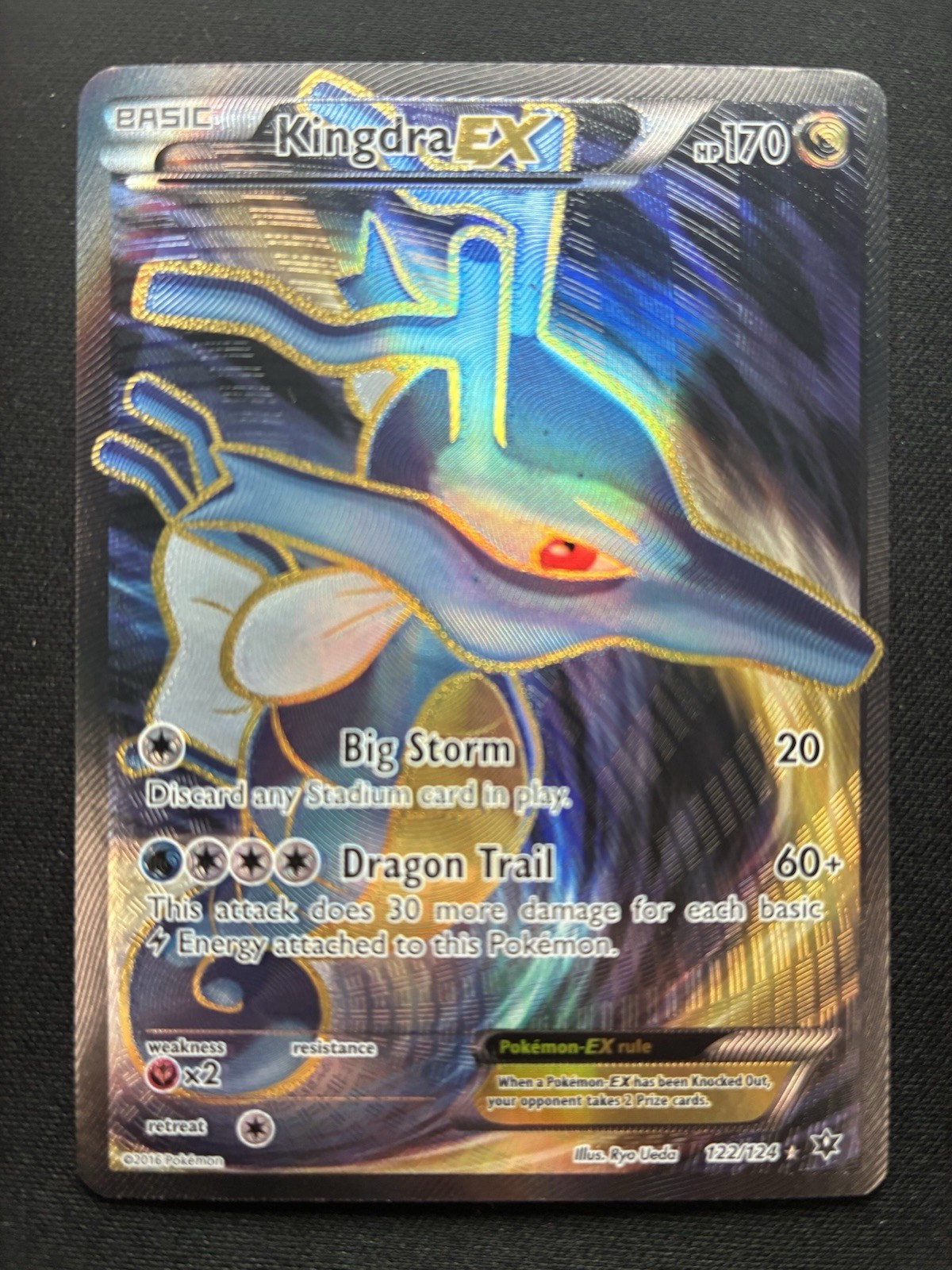 Pokemon: Kingdra EX 122/124 Full Art Holo Fates Collide