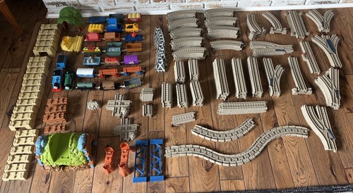 Mattel Gullane Thomas & Friends Train 200+ piece Lot with Trains, Cars, Tracks
