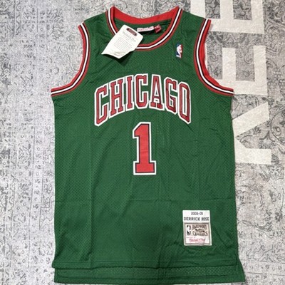 Mitchell & Ness Derrick Rose #1 Chicago Bulls NBA Green Jersey Men s L