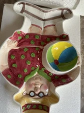 Boston Warehouse Chip and Dip Beach Folk Platter Serving Tray (1997)