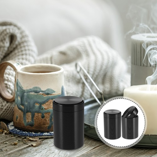 2 Pcs Mini Tea Caddy Travel Canisters Airtight Sealed Jar Container