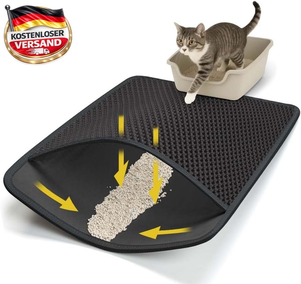 Conlun Katzenstreu Matte Katzenklo Matte 60X46 Cm, WabenföRmiges Doppellagiges D-image