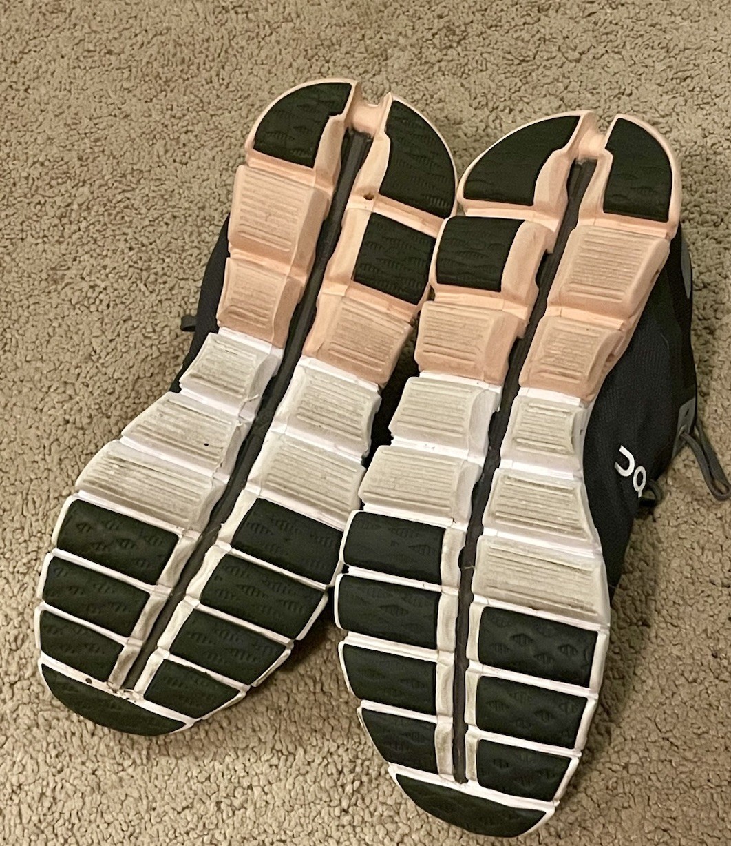 On CloudFlow Shoes Women’s Size 8 Running Rock Rose Gray Pink White Cloud