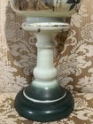 Antique Victorian Hand-Painted Glass Lustre with Gold Accents & Cherub 14” — photo 7
