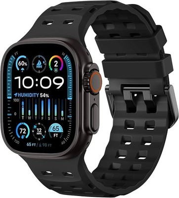Compatible with Apple Watch Ultra 3/2/1 Band 49mm Men Ocean Sport Silicone Strap