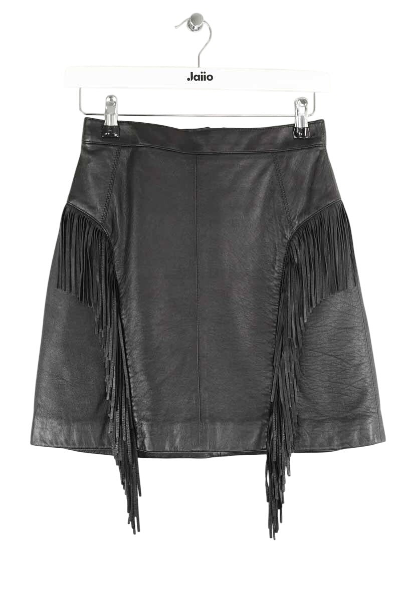 Mini jupe en cuir Saint Laurent XS