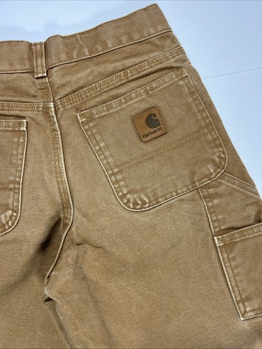 Carhartt Boys Canvas Carpenter Pants Size 10 Duck Brown Traditional Fit Youth - Picture 9 of 9