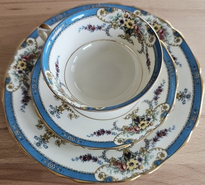 Vintage 1930er Hutschenreuther Hohenberg Streublumen Gedeck 3-tlg