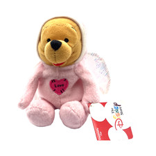 Disney Store - Mini Bean Bag Angle Pooh - 8" - Vintage - With Tag