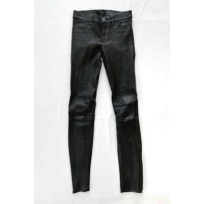 J Brand L8001 Black Mid-Rise Skinny Stretch Leather Pants J Brand L8001 Black Mid-Rise Skinny Stretch Leather Pants