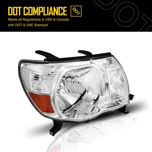 Conjunto de par de faros KAC para Toyota Tacoma 2005-2011 2,7 L 4,0 L manguera cromada - Imagen 5 de 12