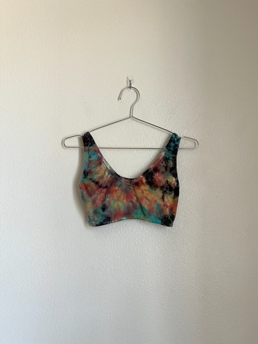BIG BUD PRESS Women's Tie Dye V-Neck Cotton Bra Size SMALL