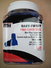  125 NSI Industries WWC-B-B Easy-Twist Winged Wire Connector, 14-6 AWG, Blue