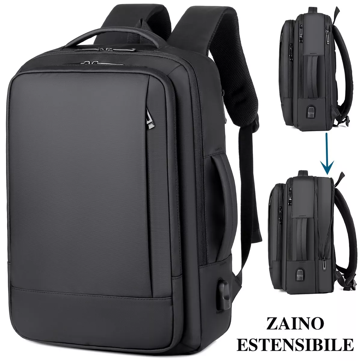 Zaino da Viaggio Estensibile per Uomo Porta PC Borsa Valigia Scuola Lavoro  Z28N