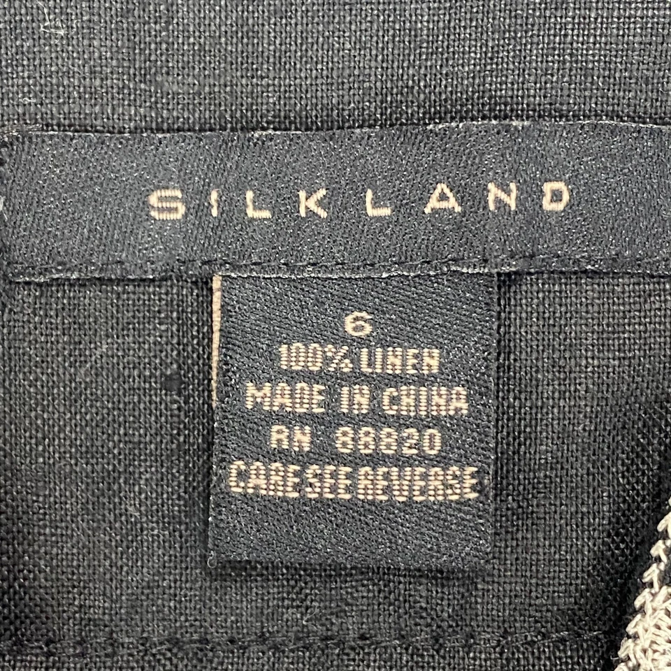 Túnica Silkland Popover Mujer | 6 | Negra | 100% Lino | Bordada | Boho Foto 3 de 4