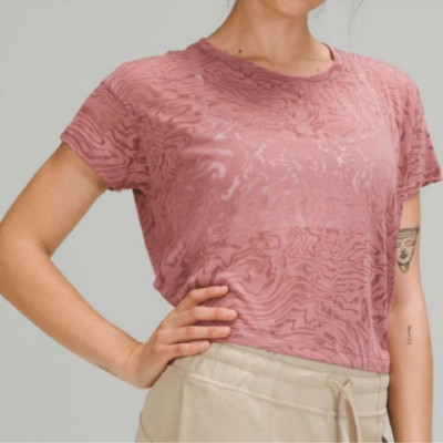 LULULEMON Cates Tee Veil Spiced Chai Women s Size 8 W3ERNS.