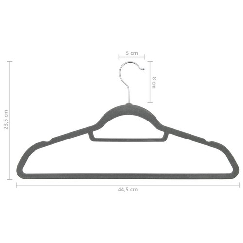 Hanger Set of 100 Grey ABC plastic, zinc alloy, velvet Standard - Picture 7 of 7