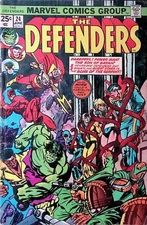 Vintage Comic Book  Marvel Comics Defenders Issue 24 June 1975 Adventure Series