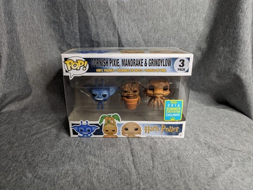 Funko Pop Cornish Pixie, Mandrake & Grindylow Harry Potter 3 pack 2016 Exclusive